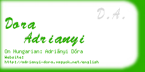dora adrianyi business card