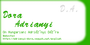 dora adrianyi business card